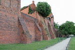 Evropa - Německo - Tangermünde, opěrné hradní zdi u Labe