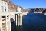 North America - USA - Arizona - View from the dam to the dam lake.