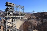 North America - USA - Arizona - Cableway and cranes for power plant support.