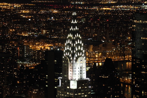 Chrysler Building pohled z Empire State Building