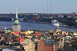Evropa - Švédsko - Pohled na Gamla stan - Staré město z vrcholku věže radnice