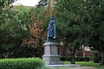 Evropa - Německo - Tangermünde, socha Karla IV, který zde pobýval v letech 1373 -1378 jako v jeho druhém sídlu.