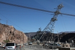 North America - USA - Arizona - Power line going down to the power plant in the abyss.