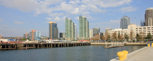 San Diego, pohled z USS Midway