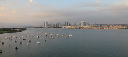 San Diego, pohled z Coronado Bridge